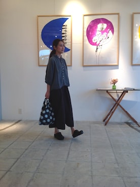 「prit（プリット）のアイテム」を使った、D_MALL児島さん（レディース・163cm）の夏コーディネート