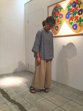 「D.M.G.（ドミンゴ）のアイテム」を使った、D_MALL児島さん（レディース・154cm）の夏コーディネート