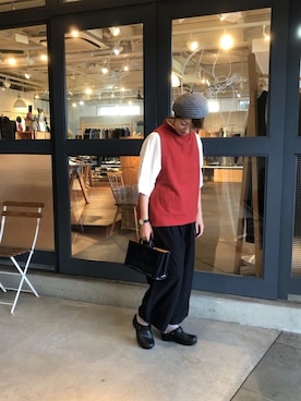 「ドミンゴ」｜「アイテム（帽子）」を使った、D_MALL児島さん（レディース・163cm）の秋コーディネート