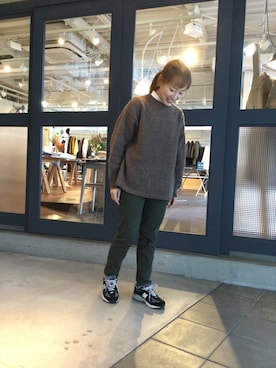 「D.M.G.（ドミンゴ）のアイテム」を使った、D_MALL児島さん（レディース・154cm）の冬コーディネート