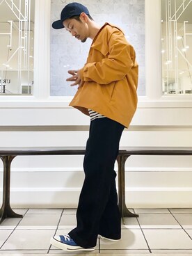 「アーバンリサーチ」｜「アイテム（ミリタリージャケット）」を使った、horiguchiさん（メンズ・172cm）の春コーディネート
