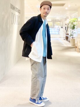 「春めきシューズ」｜「アイテム（その他アウター）」を使った、horiguchiさん（メンズ・172cm）の春コーディネート