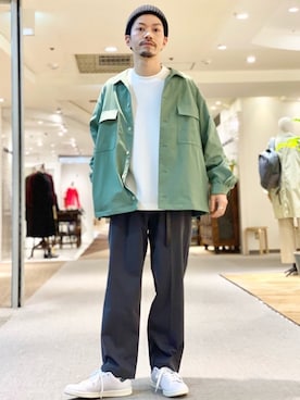 「アーバンリサーチ」｜「アイテム（ミリタリージャケット）」を使った、horiguchiさん（メンズ・172cm）の冬コーディネート