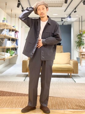 「アーバンリサーチ」｜「アイテム（カバーオール）」を使った、horiguchiさん（メンズ・172cm）の春コーディネート
