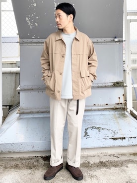 「アーバンリサーチ」｜「アイテム（カバーオール）」を使った、horiguchiさん（メンズ・172cm）の春コーディネート