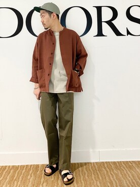 「アーバンリサーチ」｜「アイテム（カバーオール）」を使った、horiguchiさん（メンズ・172cm）の春コーディネート