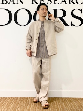 「アーバンリサーチ」｜「アイテム（カバーオール）」を使った、horiguchiさん（メンズ・172cm）の春コーディネート