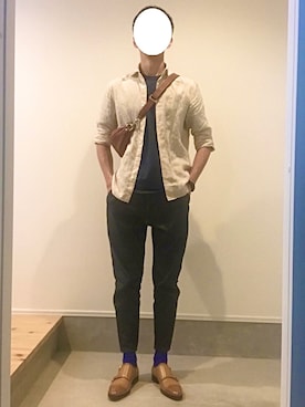 「HALISON（ハリソン）のアイテム」を使った、J3さん（メンズ・178cm）の夏コーディネート