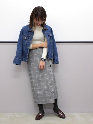 Yuka 使用「ユニクロ（エクストラファインメリノタートルネックセーター（長袖））」的時尚穿搭