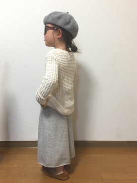 「スウェットワイドパンツ」｜Ruuuu さん（キッズ・100cm）の冬コーディネート