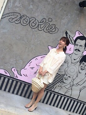 「アイテム（ピアス（両耳用））」を使った、Hiraoka Yumiさん（レディース・157cm・30代）の冬コーディネート