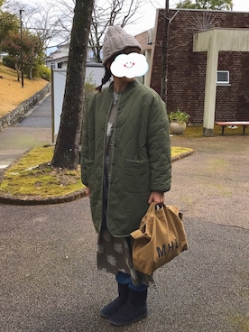 「PUAL CE CIN（ピュアルセシン）のアイテム（その他アウター）」を使った、®️さん（レディース・160cm）の冬コーディネート