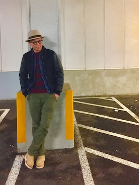 「ジージャン」｜「アイテム（スタジャン）」を使った、88さん（メンズ・173cm）の冬コーディネート