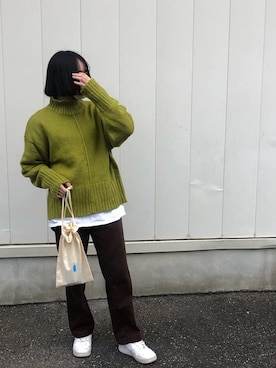 「ブルーボトルコーヒー」｜りぃちゃんさん（レディース・155cm）の冬コーディネート