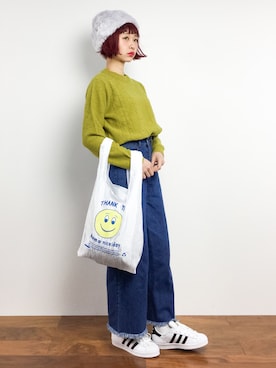 「Another Edition（アナザーエディション）のアイテム（帽子）」を使った、チョコビさん（レディース・154cm）の冬コーディネート