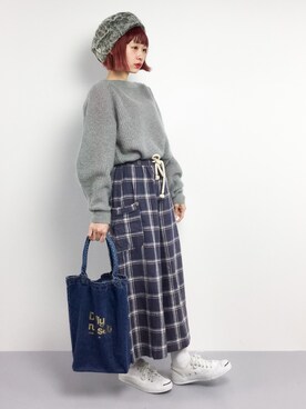 「LB/S （エルビーエス）のアイテム」を使った、チョコビさん（レディース・154cm）の冬コーディネート