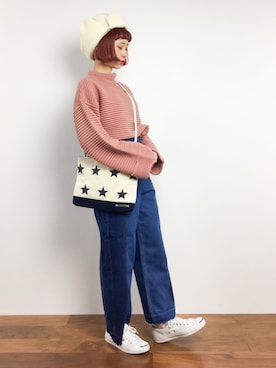 「Another Edition（アナザーエディション）のアイテム（帽子）」を使った、チョコビさん（レディース・154cm）の冬コーディネート