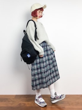 「ハイテクスニーカー」｜チョコビさん（レディース・154cm・20代）の冬コーディネート