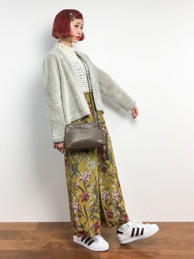 「Doux archives（ドゥアルシーヴ）のアイテム（その他アウター）」を使った、チョコビさん（レディース・154cm）の冬コーディネート