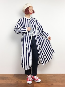 「chambre de charme（シャンブルドゥシャーム）のアイテム（ワンピース）」を使った、チョコビさん（レディース・154cm）の冬コーディネート