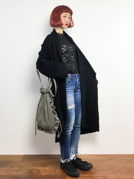 「MICOAMERI（ミコアメリ）のアイテム」を使った、チョコビさん（レディース・154cm）の冬コーディネート