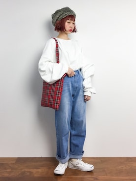 「chapter world（チャプターワールド）のアイテム（帽子）」を使った、チョコビさん（レディース・154cm）の冬コーディネート