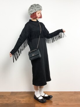 「Burner（バーナー）のアイテム（ハンチング/ベレー帽）」を使った、チョコビさん（レディース・154cm）の冬コーディネート