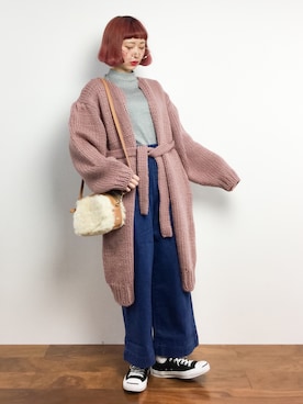 「SLY（スライ）のアイテム（その他アウター）」を使った、チョコビさん（レディース・154cm）の冬コーディネート