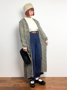 「LAPUIS（ラピュイ）のアイテム（バッグ）」を使った、チョコビさん（レディース・154cm）の冬コーディネート