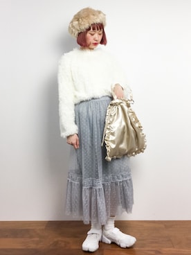 「Another Edition（アナザーエディション）のアイテム（帽子）」を使った、チョコビさん（レディース・154cm）の冬コーディネート