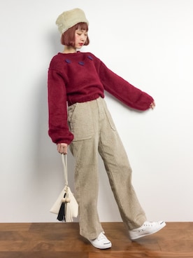 「ボブ女子」｜チョコビさん（レディース・154cm）の冬コーディネート