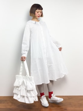 「Aラインワンピース」｜チョコビさん（レディース・154cm）の冬コーディネート