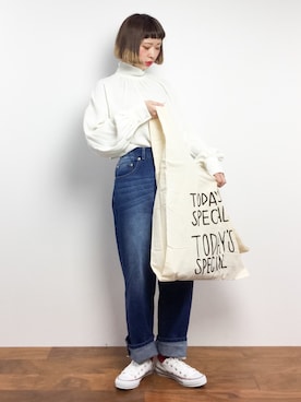 「CIBONE（シボネ）のアイテム」を使った、チョコビさん（レディース・154cm）の冬コーディネート
