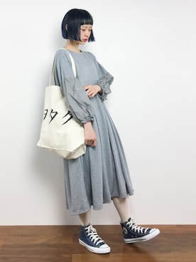 「Aラインワンピース」｜チョコビさん（レディース・154cm）の冬コーディネート