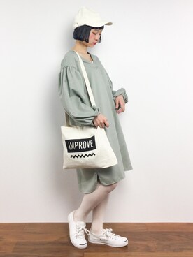 「Factor=（ファクターイコール）のアイテム（帽子）」を使った、チョコビさん（レディース・154cm）の冬コーディネート