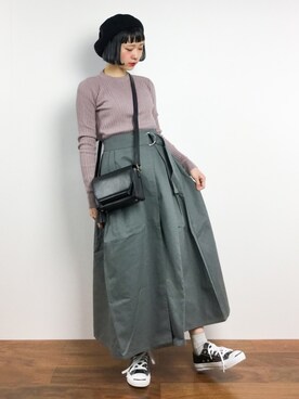 「MILLE REVE（ミルレブ）のアイテム」を使った、チョコビさん（レディース・154cm）の冬コーディネート