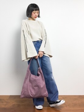 「nitca（ニトカ）のアイテム（バッグ）」を使った、チョコビさん（レディース・154cm）の春コーディネート