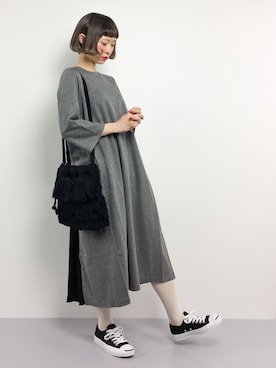 「Aラインワンピース」｜チョコビさん（レディース・154cm）の春コーディネート