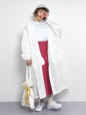 「179/WG（イチナナキュウダブルジー）のアイテム（帽子）」を使った、チョコビさん（レディース・154cm）の春コーディネート