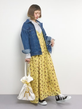 「WC（ダブル シー）のアイテム（ジャケット/アウター）」を使った、チョコビさん（レディース・154cm）の春コーディネート