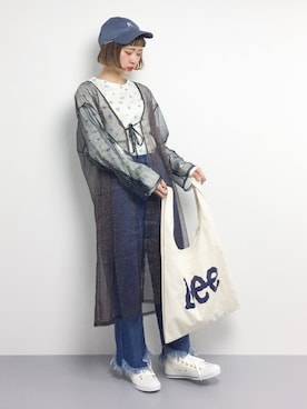 「ちょこびおすすめ」｜「アイテム（その他アウター）」を使った、チョコビさん（レディース・154cm）の春コーディネート