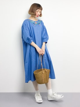 「青文字系」｜チョコビさん（レディース・154cm）の春コーディネート