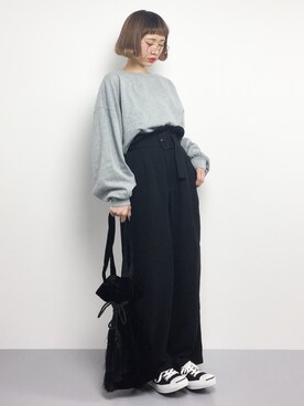 「niko and...（ニコアンド）のメンテンBIGBIG Ｔシャツ【niko and ...】（Tシャツ/カットソー）」を使った、チョコビさん（レディース・154cm）の春コーディネート