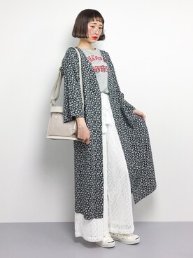 「Ameri（アメリ）のアイテム（バッグ）」を使った、チョコビさん（レディース・154cm）の春コーディネート