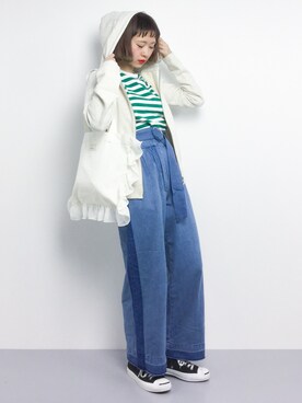 「Cocoonist（コクーニスト）のアイテム」を使った、チョコビさん（レディース・154cm）の春コーディネート