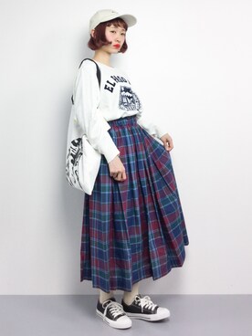 「SHIPS（シップス）のChampion(チャンピオン): SHIPS AUTHENTIC PRODUCTS 別注 LOWキャップ■（キャップ）」を使った、チョコビさん（レディース・154cm）の春コーディネート