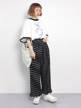 「TONE SELECT GOODS（トーンセレクトグッズ）のアイテム」を使った、チョコビさん（レディース・154cm）の春コーディネート