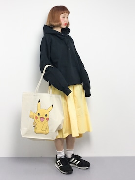 「unrelaxing（アンリラクシング）のアイテム」を使った、チョコビさん（レディース・154cm）の春コーディネート