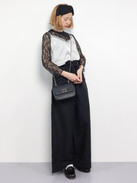 「unrelaxing（アンリラクシング）のアイテム」を使った、チョコビさん（レディース・154cm）の春コーディネート