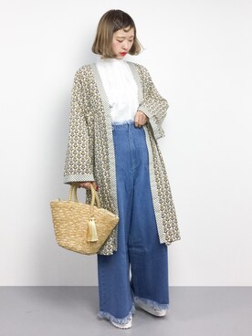 「ちょこび」｜「アイテム（シャツワンピース）」を使った、チョコビさん（レディース・154cm）の春コーディネート